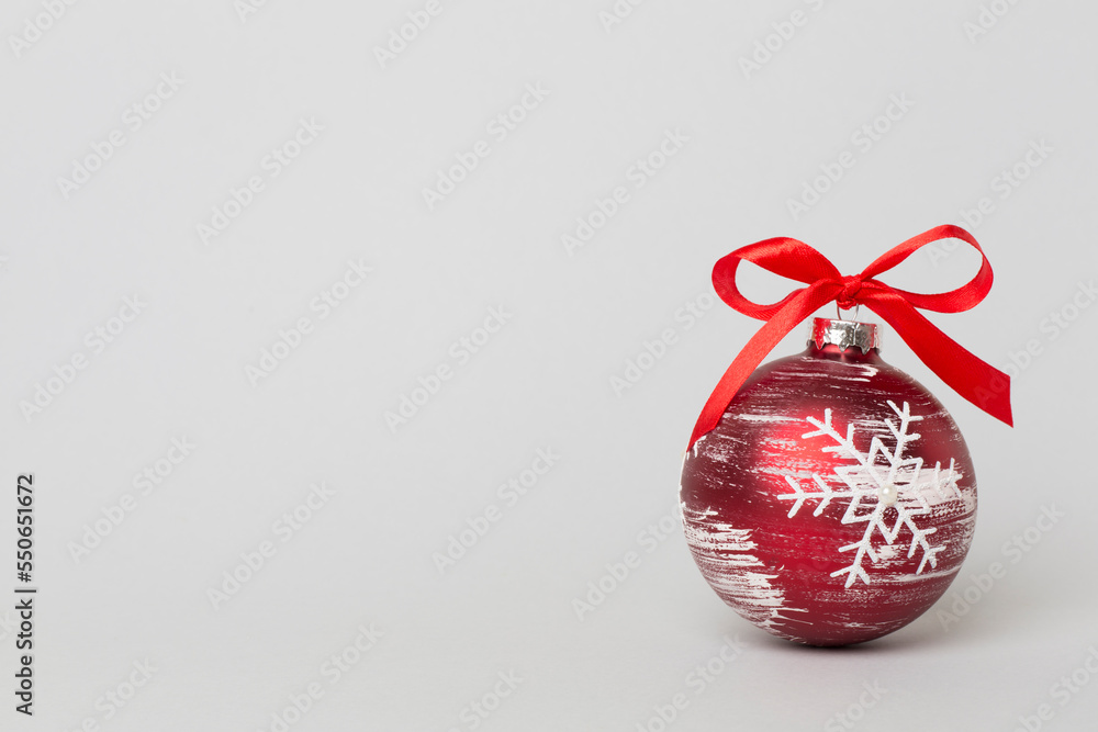 Christmas ball toy on color background Christmas ball toy on color background