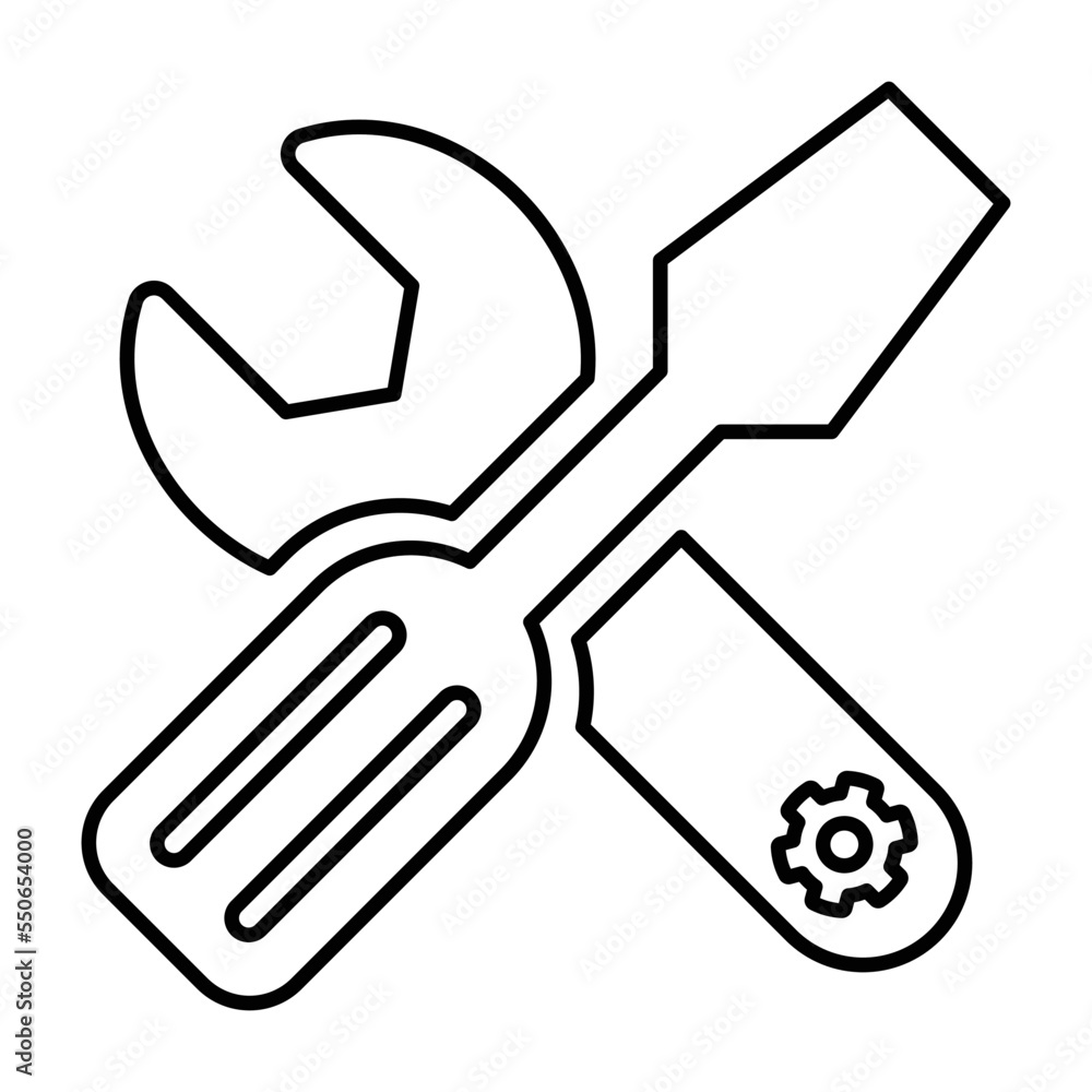 Tools Vector Icon In Line Style