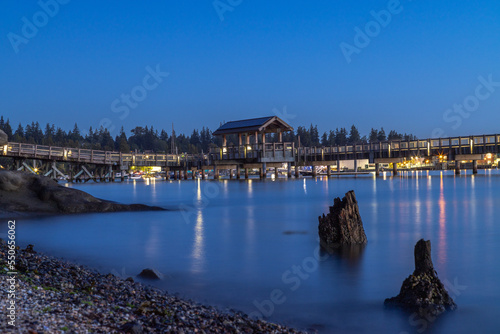 Seaside at night
