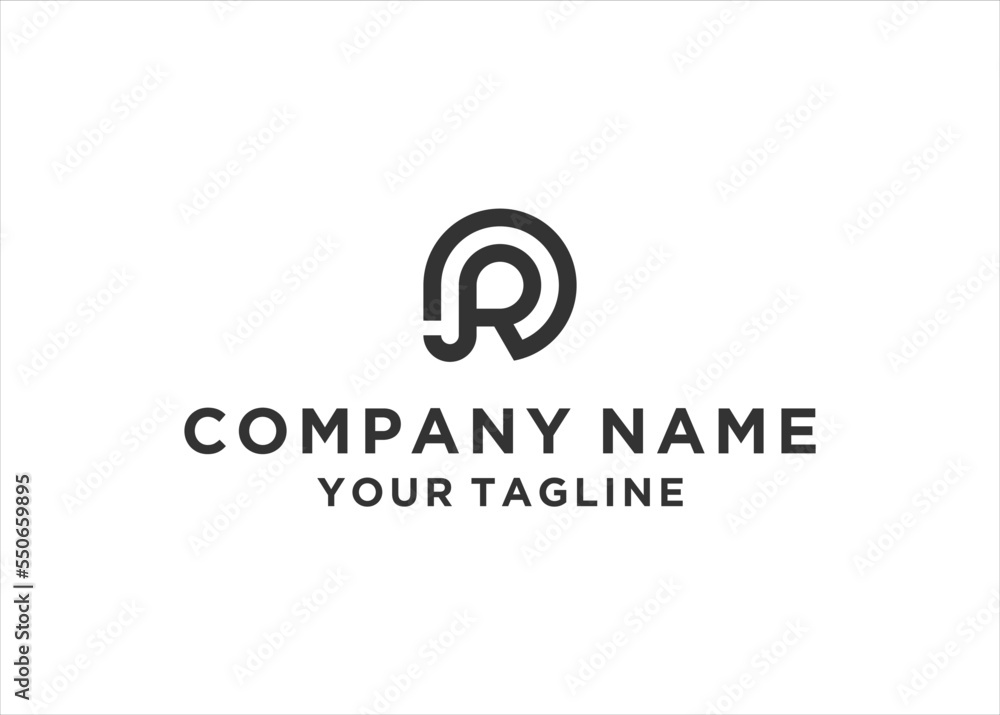 letter Rj logo design vector template