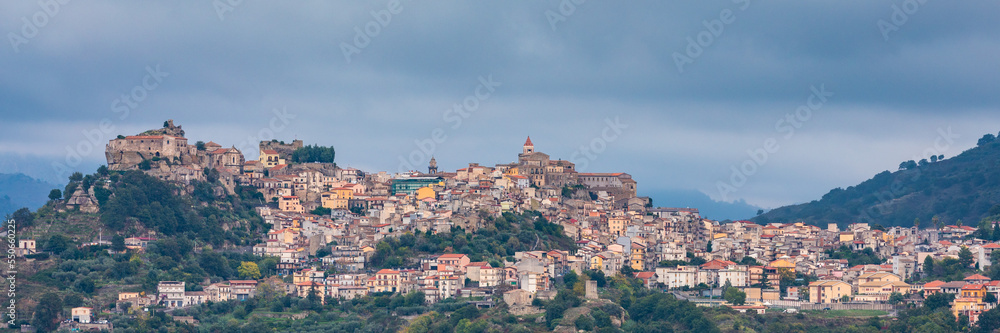 The medieval hill town of Castiglione di Sicilia. Italy, Sicily, Messina Province, Castiglione di Sicilia.