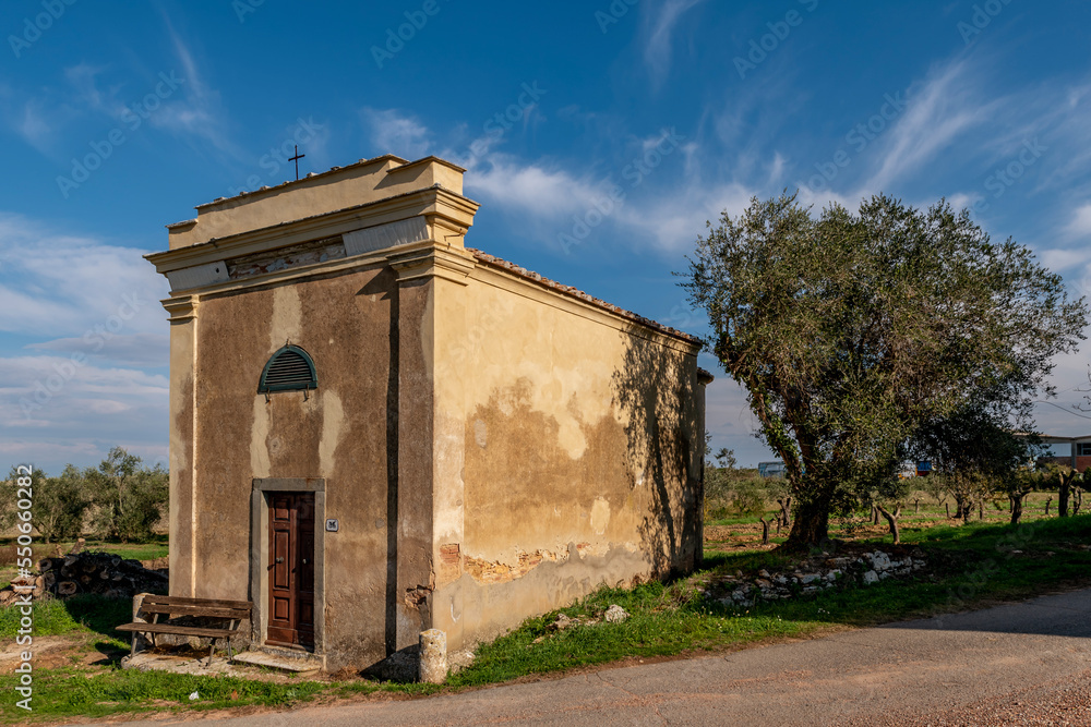 The ancient church of Fichino, Casciana Terme, Pisa Italy