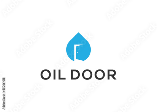 Free Download water oil and door logo design template - GFXLoad