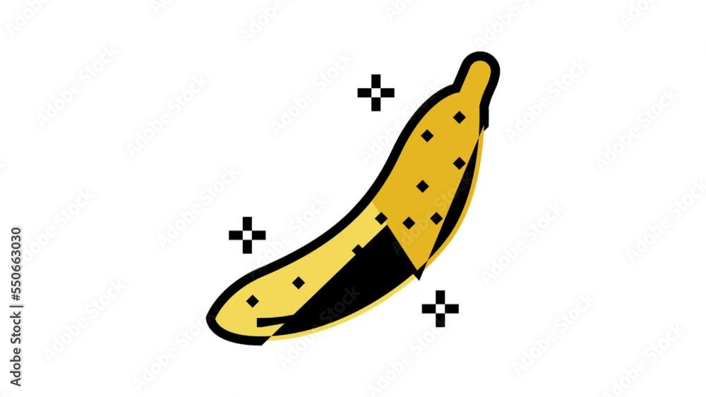 banana jelly candy gummy color icon animation banana jelly candy gummy color icon animation