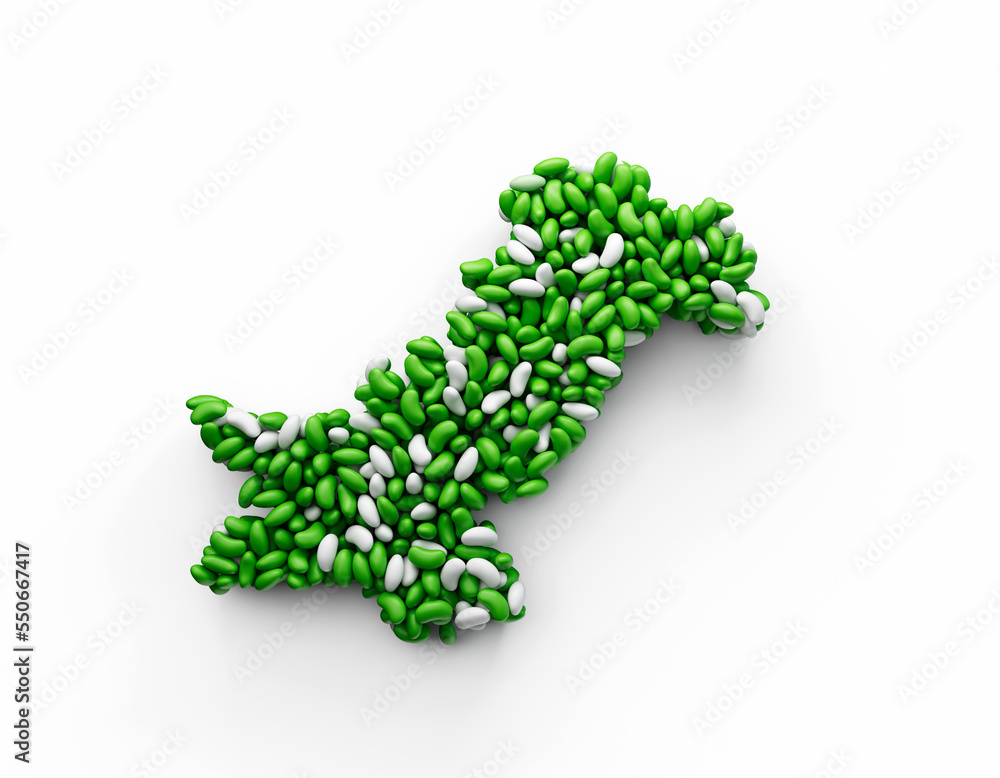 Fresh Sugar coated candies making Pakistan Map3d illustration Fresh Sugar coated candies making Pakistan Map3d illustration