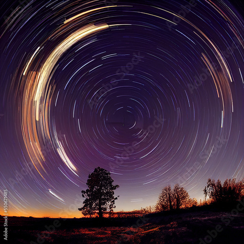 Beauty of star trail