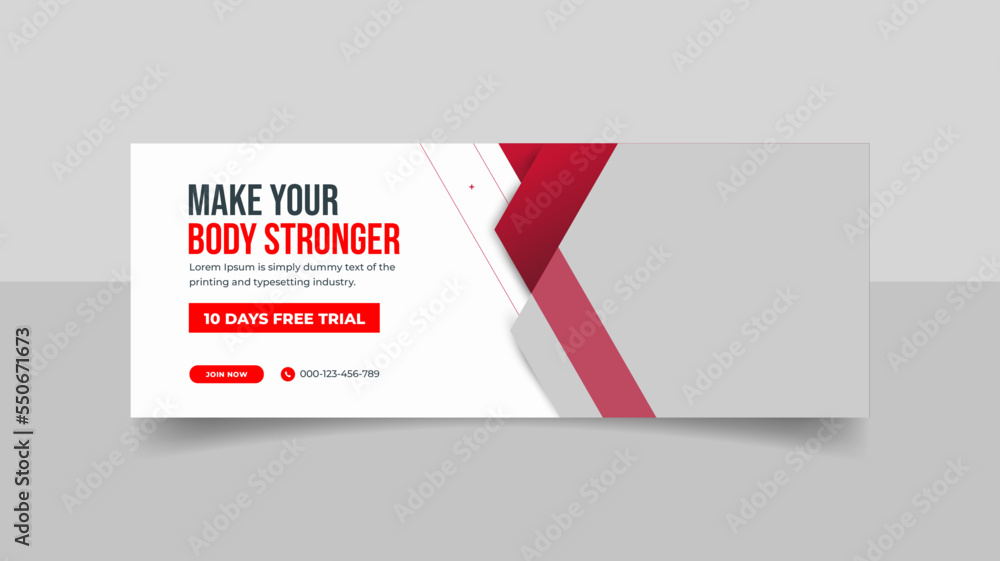 Fitness gym training facebook cover and web banner, gym facebook web banner template
Fitness gym training facebook cover and web banner, gym facebook web banner template