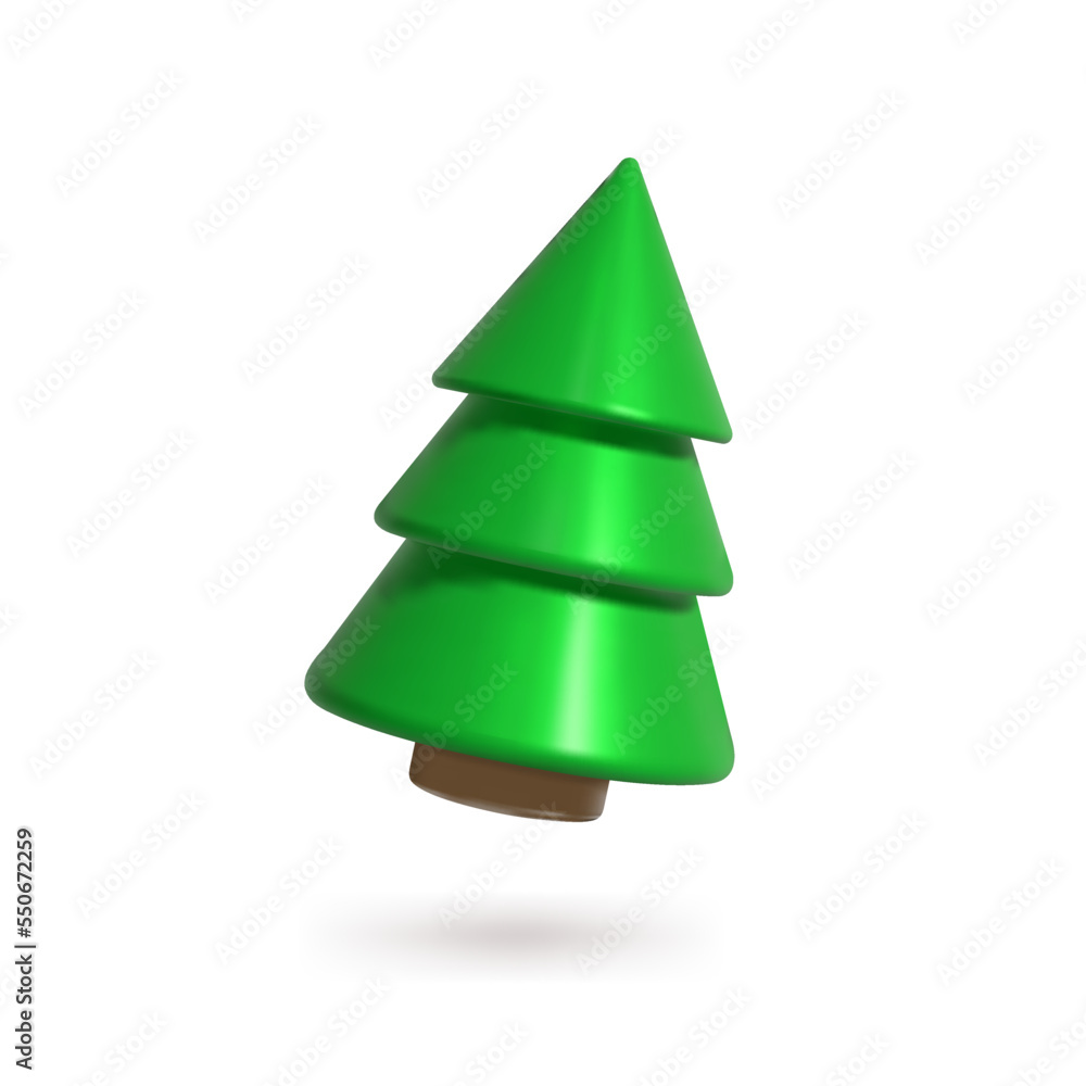3d Christmas sparkling bright tree. Merry Christmas and Happy New Year.Holiday elements. 3d rendering. Vector illustration 3d Christmas sparkling bright tree. Merry Christmas and Happy New Year.Holiday elements. 3d rendering. Vector illustration