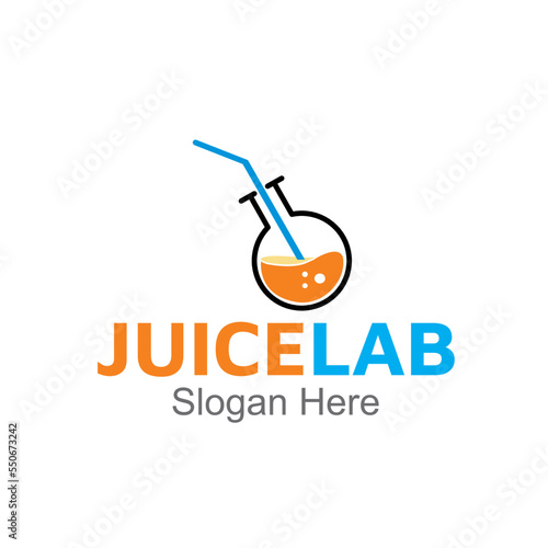 juice lab logo design concept