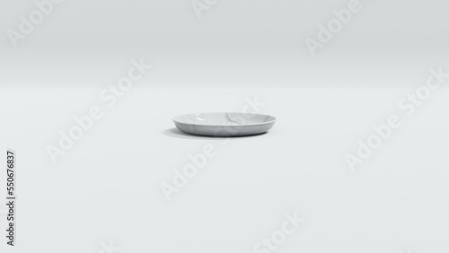 White Marble Stone Dining Plate 30cm and Bright White Background for different Angle please checkout my collection folder