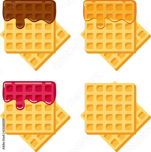 vector belgian waffles