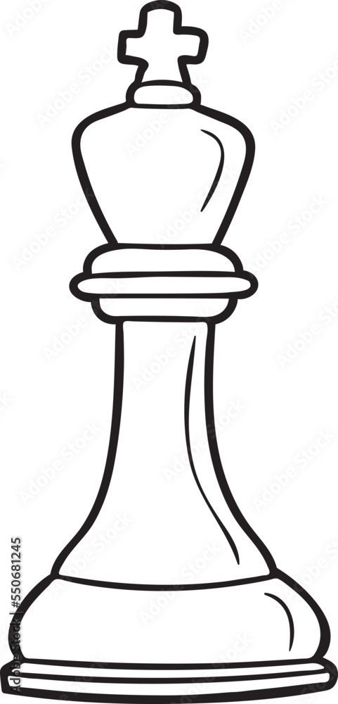 Hand drawn vector sketch. Chess piece on a white background. Chess king illustration in doodle style. Drawing of the king of a chess piece.
Hand drawn vector sketch. Chess piece on a white background. Chess king illustration in doodle style. Drawing of the king of a chess piece.
