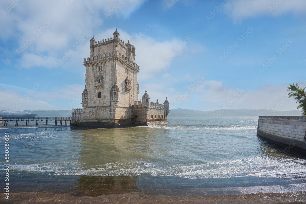 Belem Tower and Tagus River (Rio Tejo) - Lisbon, Portugal