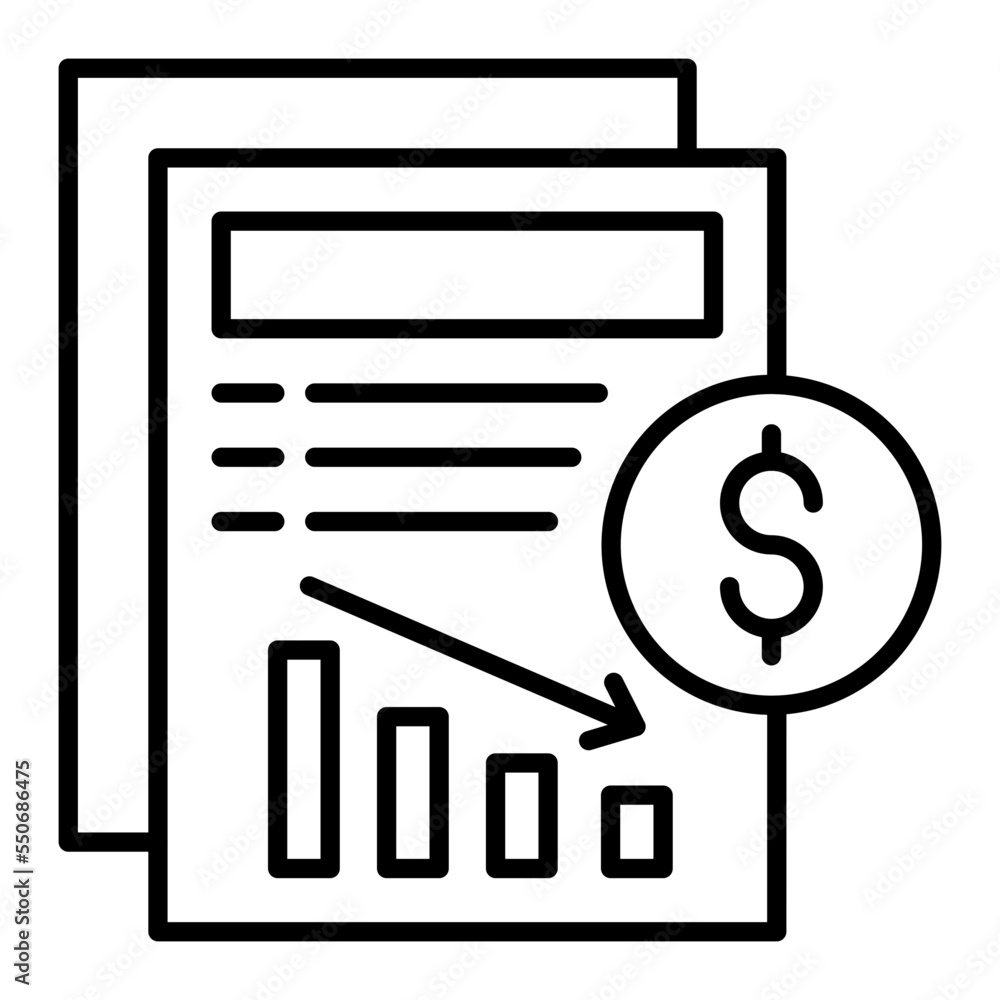 Loss Line Icon Loss Line Icon