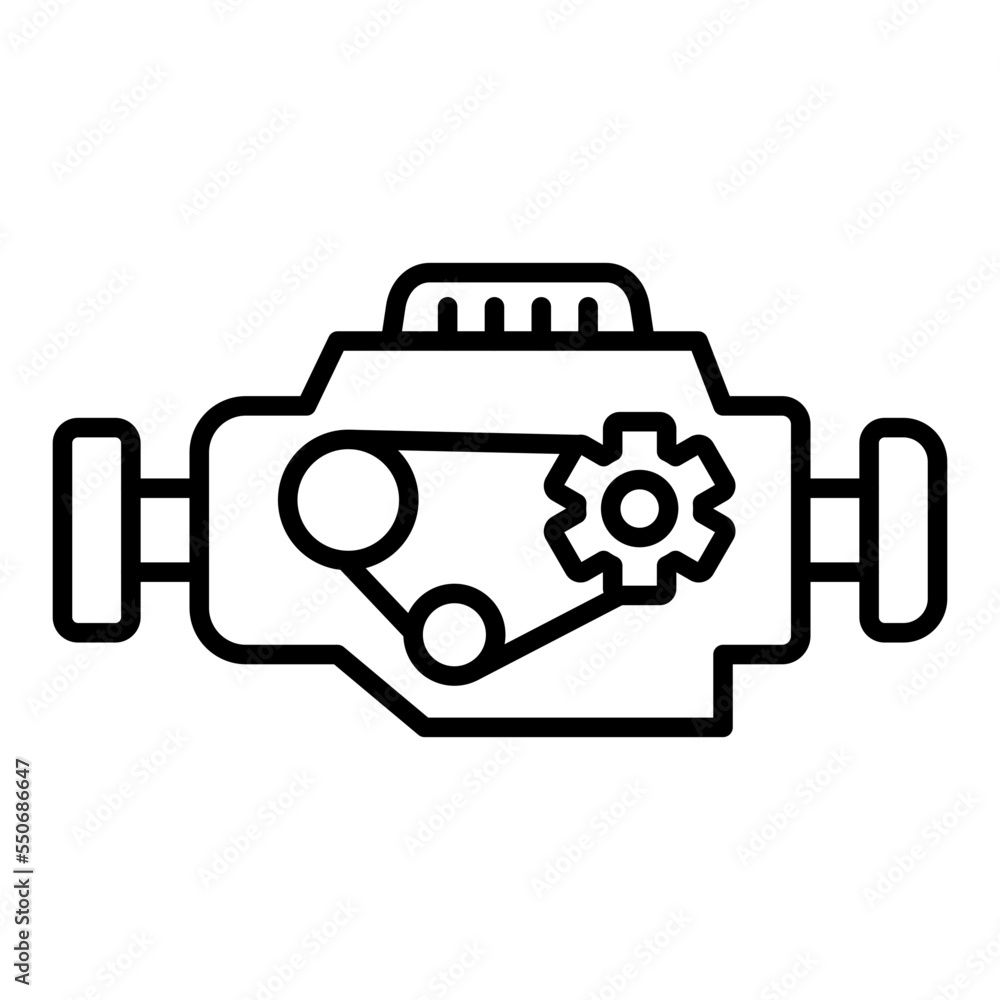 Engine Line Icon Engine Line Icon