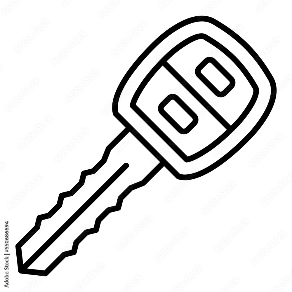 Car Key Line Icon