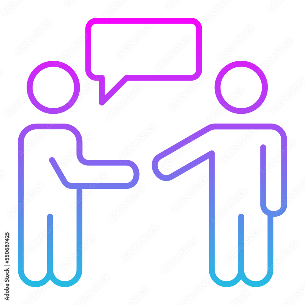 Negotiation Line Gradient Icon Negotiation Line Gradient Icon