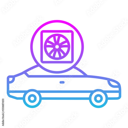Ventilation Line Gradient Icon