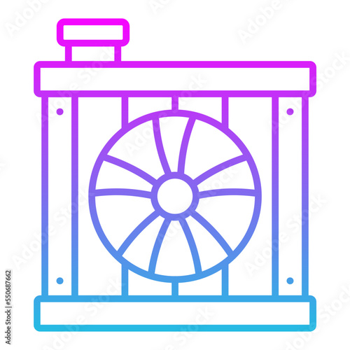 Car Radiator Line Gradient Icon