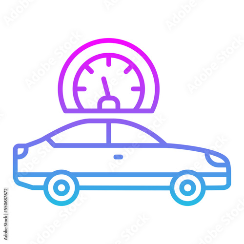 Cruise Control Line Gradient Icon