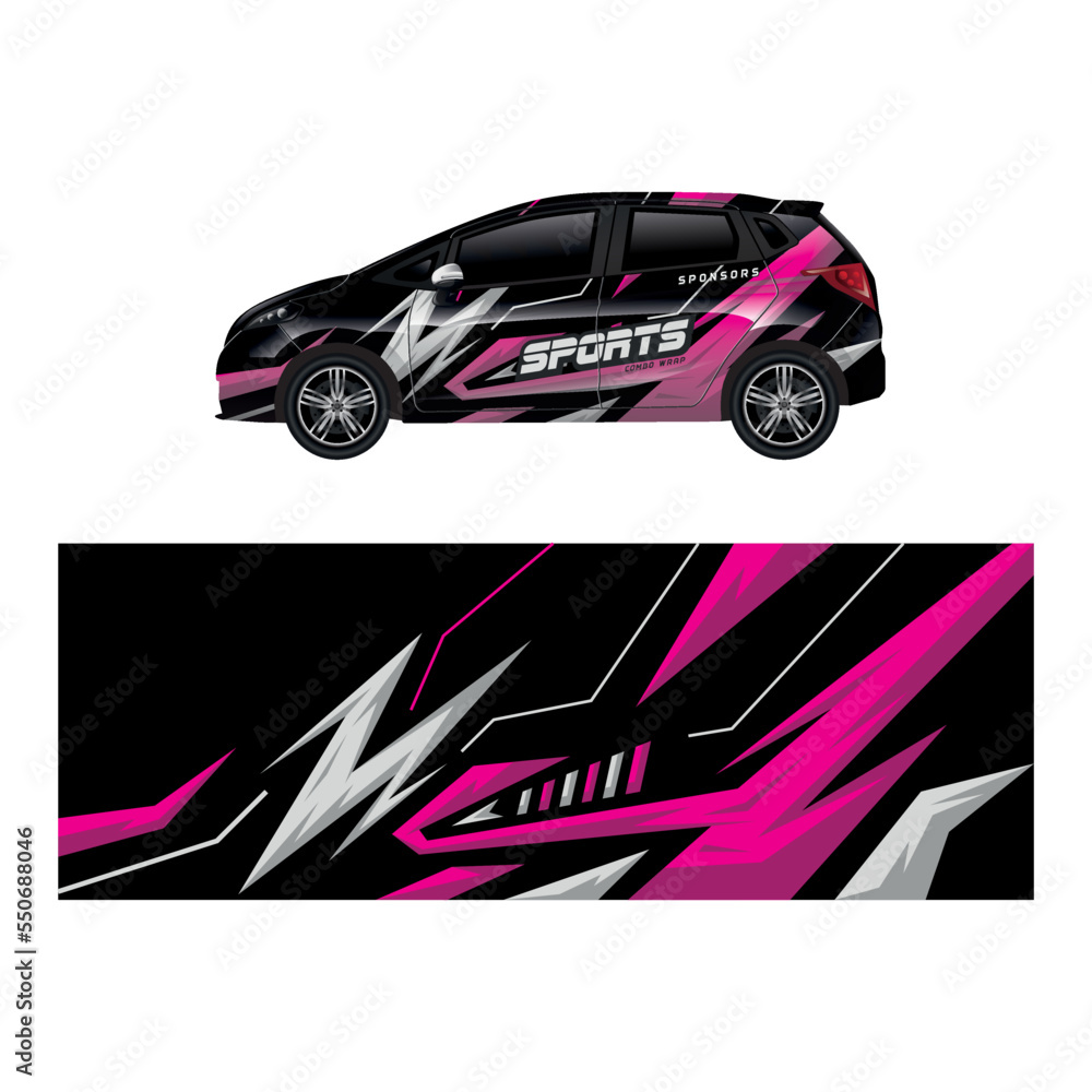 Car decal wrap design vector Car decal wrap design vector