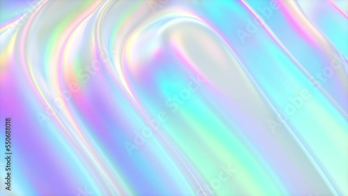 Colorful Irridiscent Flowing Shape Motion Background