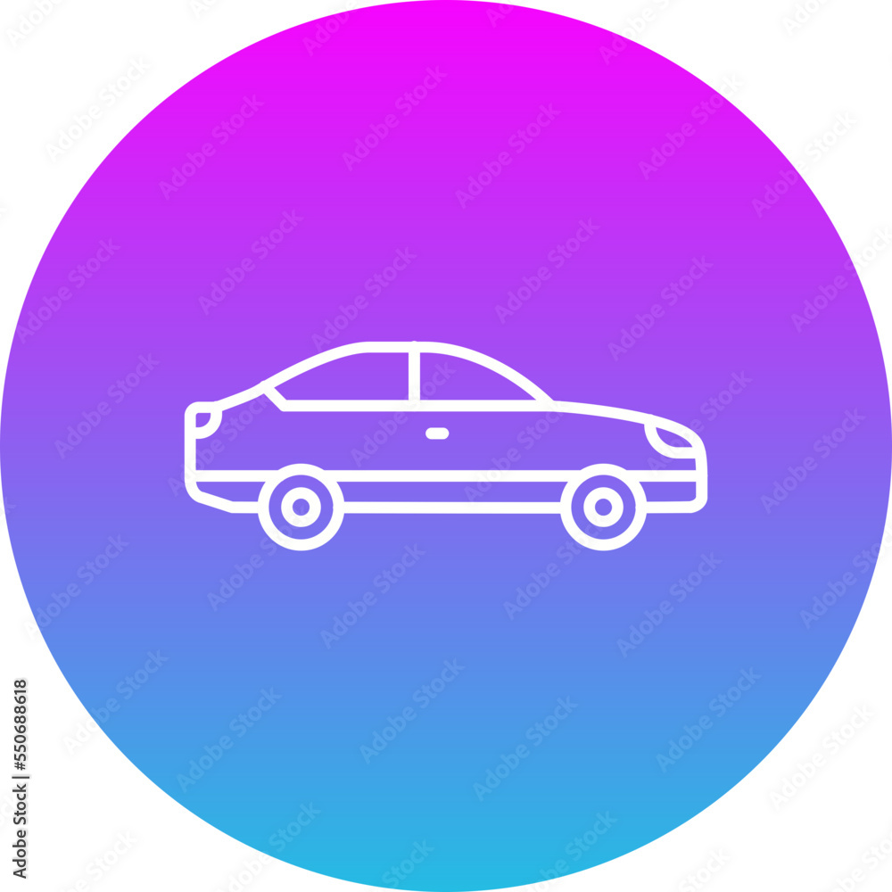 Car Gradient Circle Line Inverted Icon Car Gradient Circle Line Inverted Icon