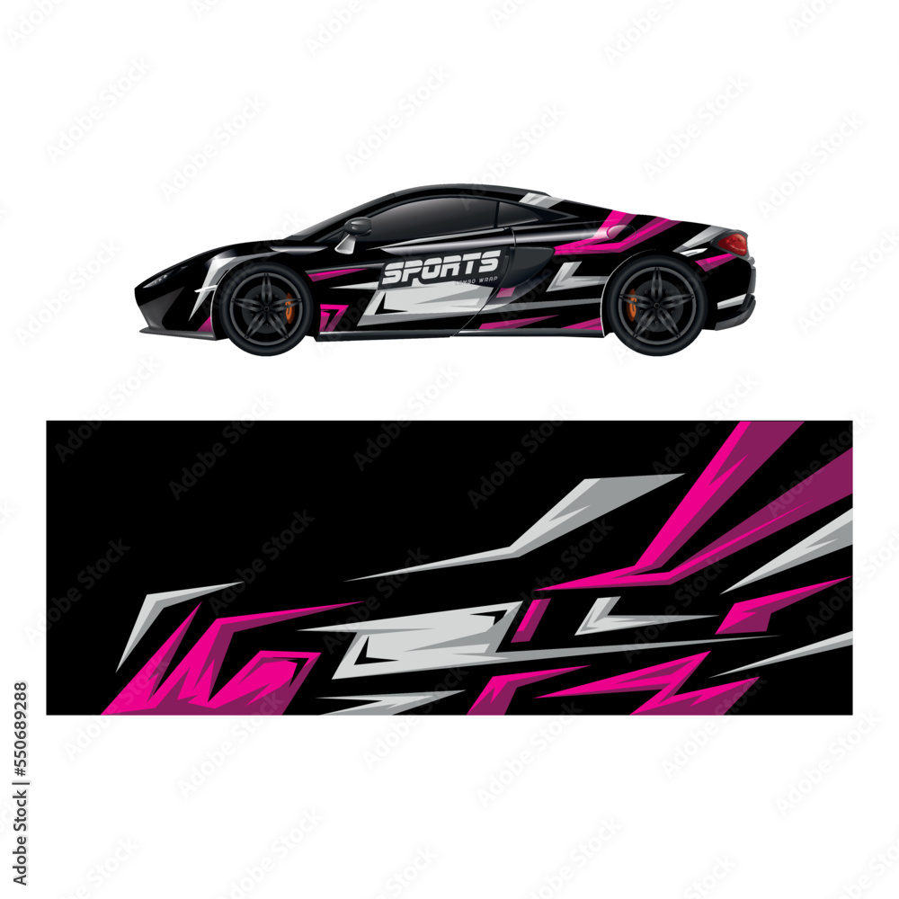 Car decal wrap design vector Car decal wrap design vector