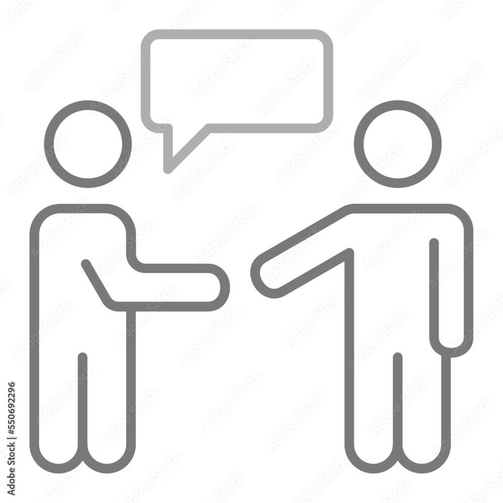 Negotiation Greyscale Line Icon Negotiation Greyscale Line Icon