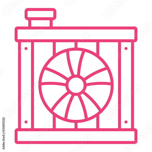 Car Radiator Multicolor Line Icon