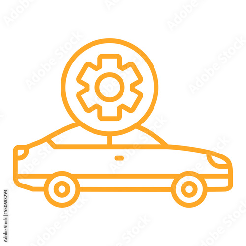 Car Service Multicolor Line Icon