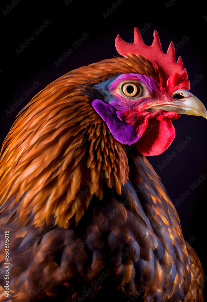 chicken portrait