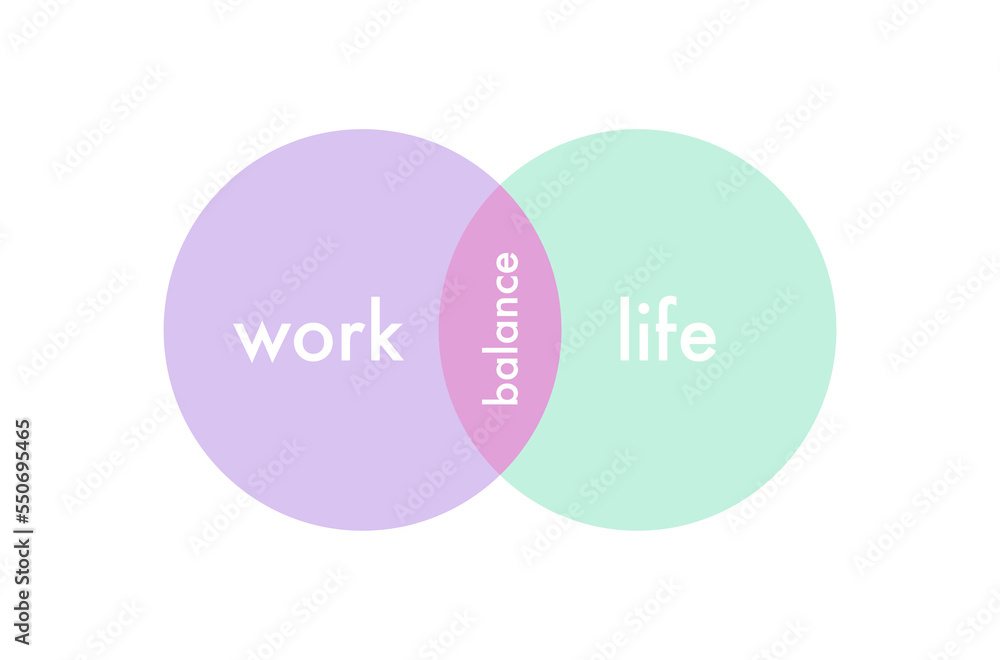 Flat design of business quote ‘work life balance’ vector. Flat design of business quote ‘work life balance’ vector.