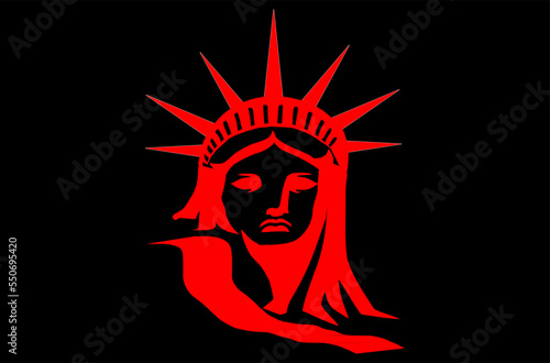 Vector illustration of a statue of liberty	