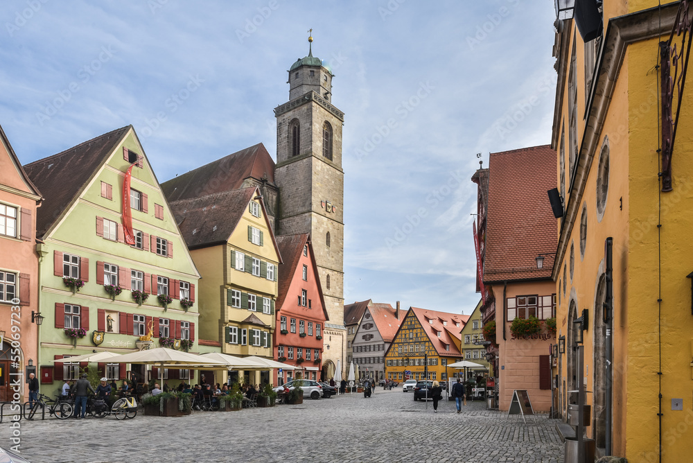 Obraz premium Dinkelsbühl, Stadt, Häuser