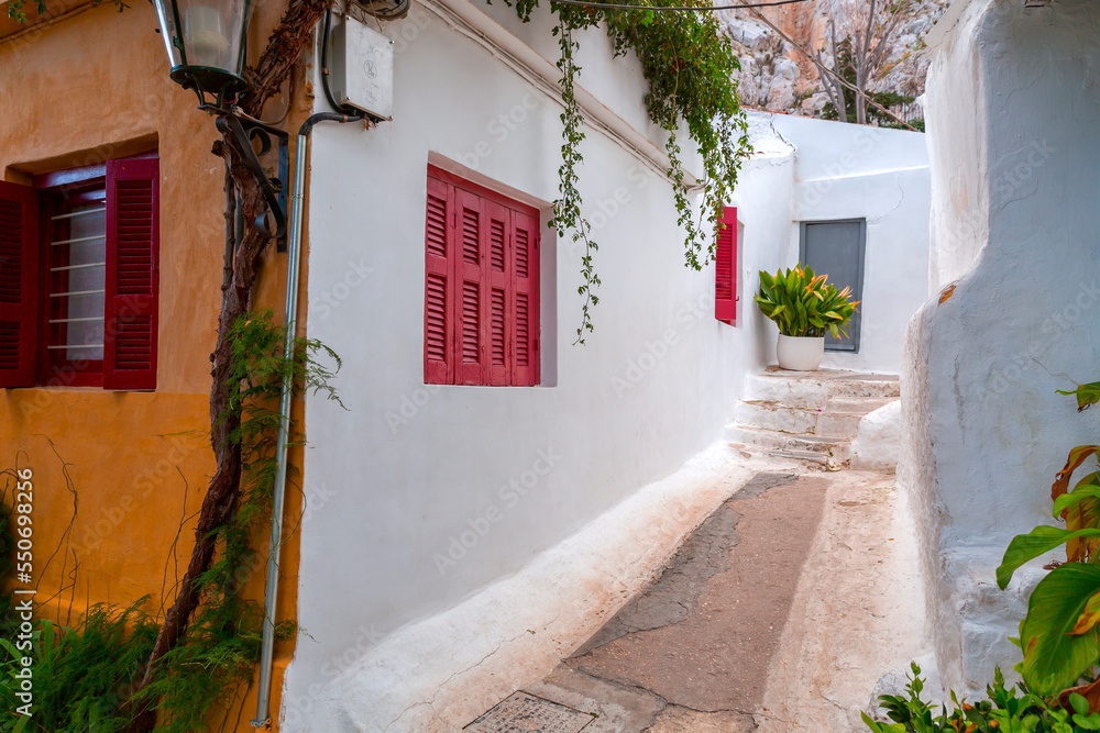 Fototapeta premium Anafiotika is a scenic tiny neighborhood of Athens, Greece