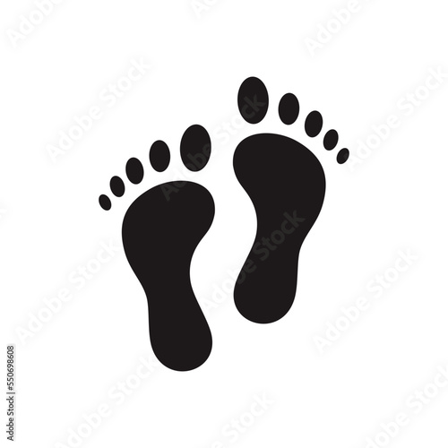 foot print flat style icon