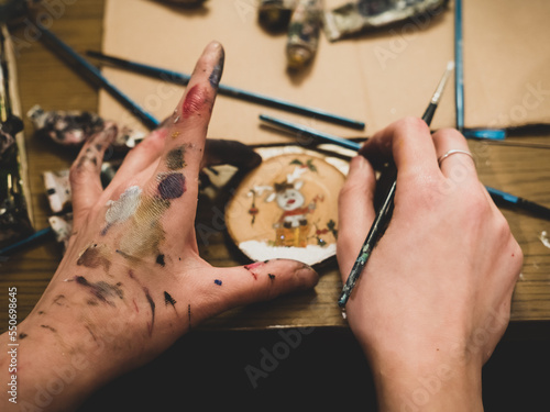 Hands of the artist