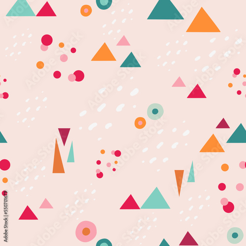colorful Retro geometric minimalist pattern 
