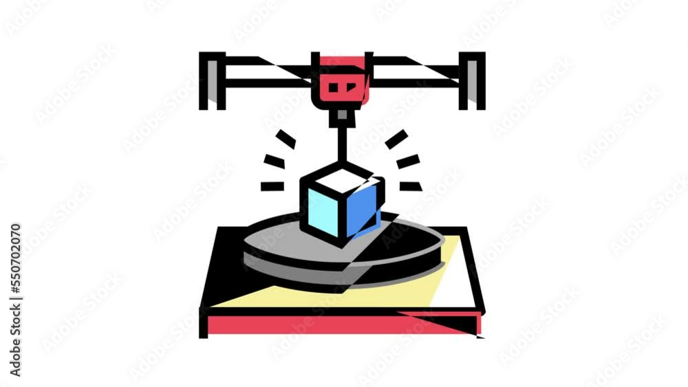 3d printing color icon animation 3d printing color icon animation