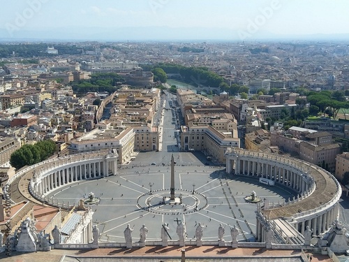 Saint Peter's square view from Dome, 2020