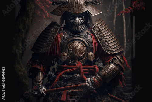ancient samurai preparing for combat