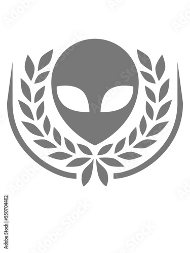 Lorbeerkranz Alien Wappen Emblem 