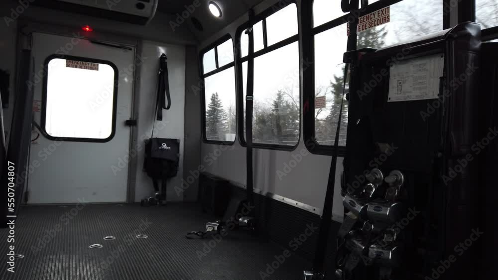 Back Of Disabled Handicapped Transport Bus Handicapped People Driving Pick Up Passengers Back Of Disabled Handicapped Transport Bus Handicapped People Driving Pick Up Passengers