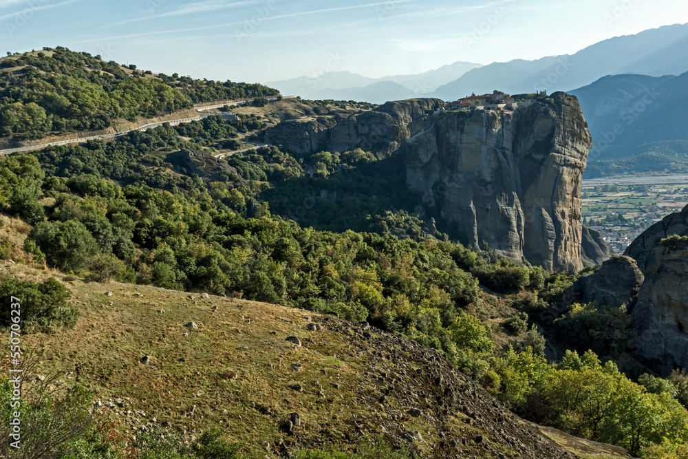 Obraz premium Panoramic view of Meteora Monasteries, Greece