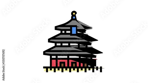 temple of heaven color icon animation photo
