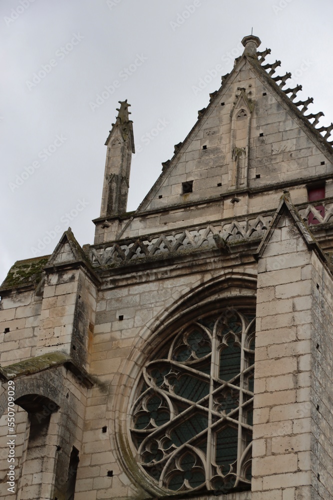 Facade of the abbey in Auxerre