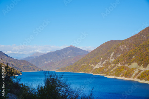 mountain landscape. beautiful blue lake among the mountains. © andrey