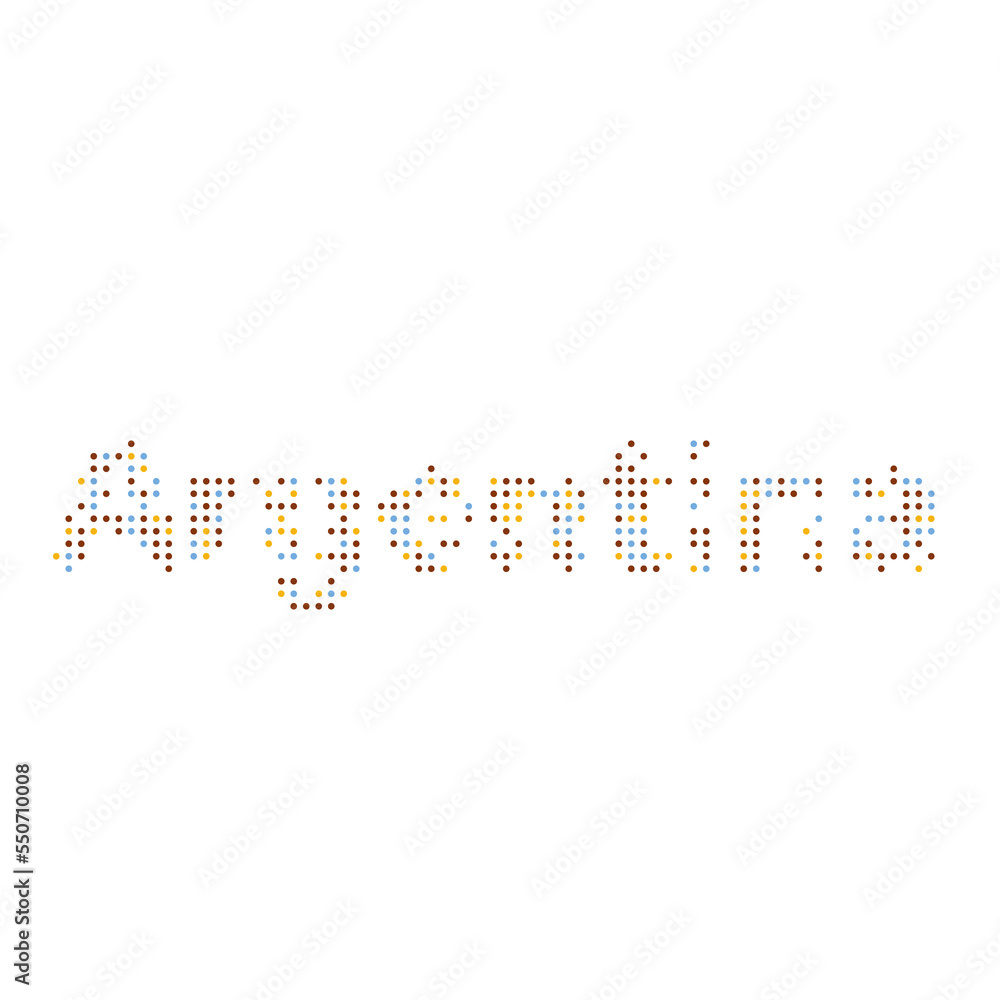 Argentina Silhouette Pixelated pattern map illustration Argentina Silhouette Pixelated pattern map illustration