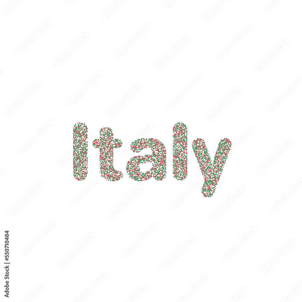 Italy Silhouette Pixelated pattern map illustration Italy Silhouette Pixelated pattern map illustration